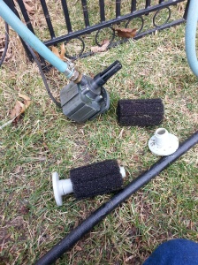 I disassembled a sponge filter and used the sponge and a plastic cap on my pond pump.